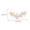 Rhinestone Pearl Hair Comb for Women, Elegant White Bridal Headpiece view 3
