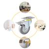 4-Pack Swivel Furniture Casters, Gray TPR Rubber, Dual Brakes view 4