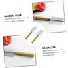 2-Piece Fine-Tooth Stainless Steel Dog Comb for Pets view 3