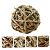 Angoily Woven Rattan Straw Chew Ball Toy for Small Pets view 4