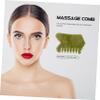 PartyKindom 5-Piece Jade Comb for Scalp Massage, Ergonomic Massage Comb for Hair Care and Relaxation, Green, for Home and Travel view 2