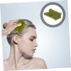 PartyKindom 5-Piece Jade Comb for Scalp Massage, Ergonomic Massage Comb for Hair Care and Relaxation, Green, for Home and Travel view 4