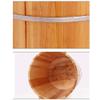 KSTUFF Wooden Barrel Foot Bath with Lid and Stool, Foot Soaking Tub, Pedicure Basin for Adults, Vision view 3