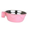 FRCOLOR Removable Stainless Steel Bowl for Dogs and Cats with Cage Attachment view 1