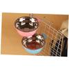 FRCOLOR Removable Stainless Steel Bowl for Dogs and Cats with Cage Attachment view 4