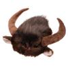 FRCOLOR 3-Piece Dog Costume Headpieces, Brown Horned Pet Hats for Small Dogs and Cats view 1
