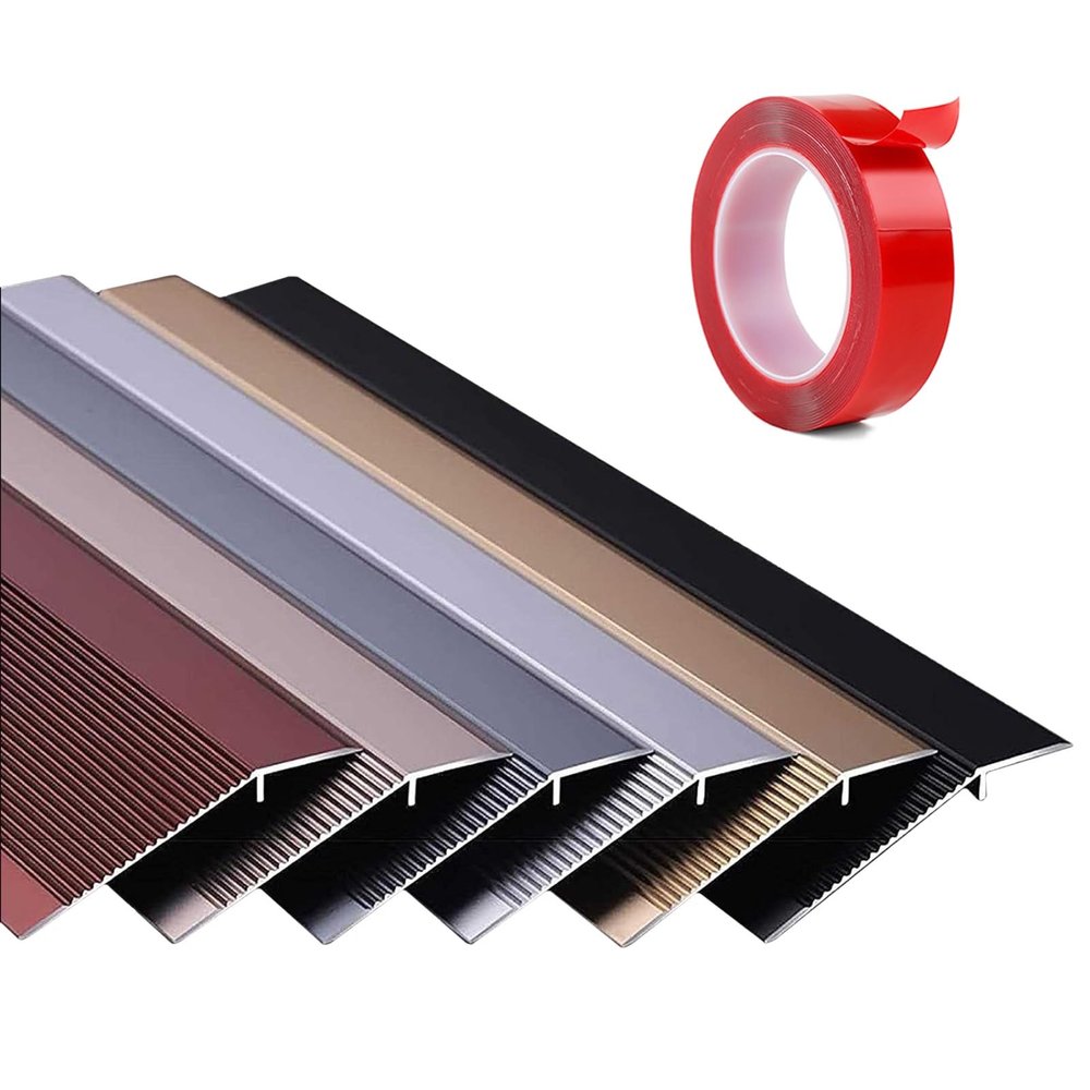 IkErna Aluminum Floor Transition Strip for Thresholds Under 1.6 in, Purple, L95 × W10 cm