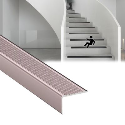 IkErna Stair Edge Protector, 90-Degree Corner Trim, Aluminum Alloy Transition Strip, Purple, 100 mm Wide