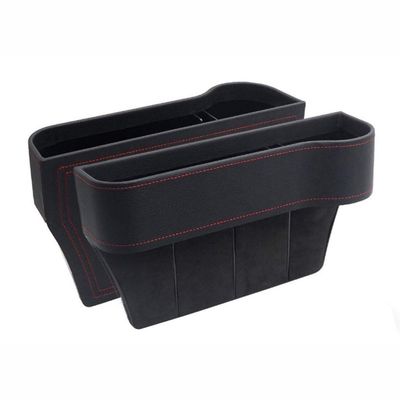 2-Pc Car Seat Gap Storage Box Organizer for GranSport Coupe Spyder, Front-Seat Gap Filler Console Side Pockets, A-Black