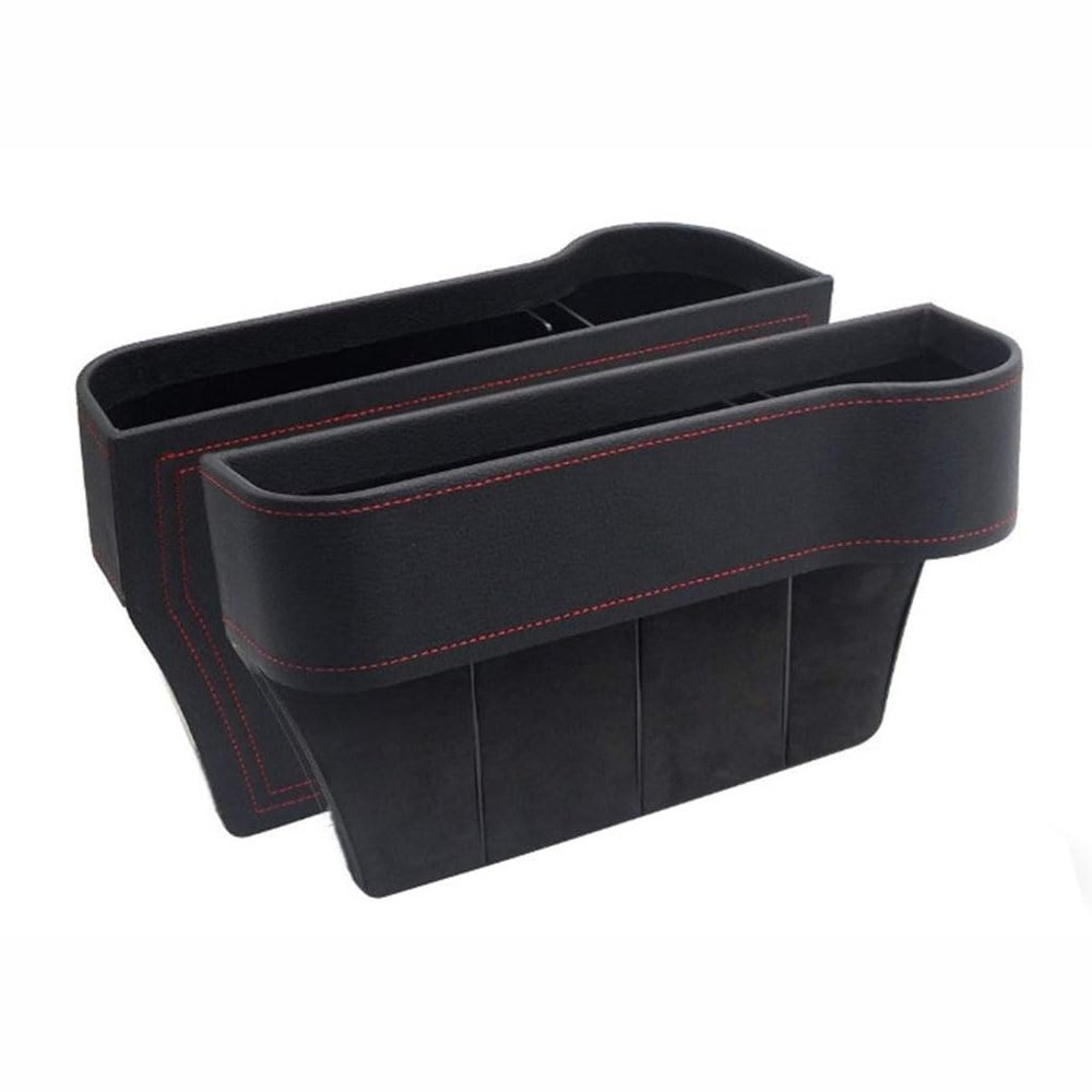 2-Pc Car Seat Gap Storage Box Organizer for GranSport Coupe Spyder, Front-Seat Gap Filler Console Side Pockets, A-Black