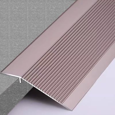 IkErna Self-Adhesive Metal Floor Transition Strip, Threshold Ramp for Doors, Wheelchairs and Tile, Purple, 115 cm (45.3 in)