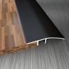 IkErna Heavy-Duty Aluminum Floor Transition Strip for Porch, Floor Gap Cover Edge Trim, Black, L 120 cm view 2