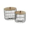 NATWEE 20 in., 17 in. H Brown Metal Storage Baskets with Wood Lids, 2-Piece, It's so Kind of You view 4