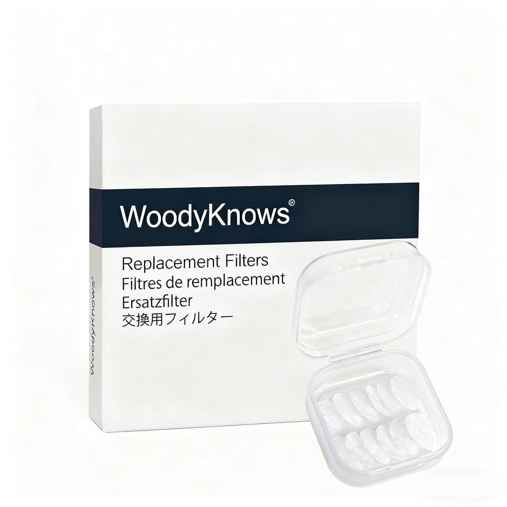 Replacement Filters for WoodyKnows Super-Defense Nasal Filters (Round, 60 Pairs, L)