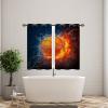 ANHOPE Basketball Flame Blackout Curtains, 2-Piece Set, 138 x 168 cm view 3