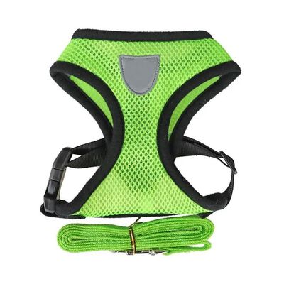 Cat and Dog Harness with Leash, Adjustable Vest, Breathable Reflective Polyester Mesh for Small Dogs and Cats