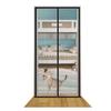 Pet Screen Door with Zipper, Reinforced Cat-Resistant Screen, Escape Prevention, Easy Installation (Black, 130 x 220) view 1