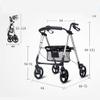 Foldable Rollator Walker with Wheels, Brakes, and Seat view 2