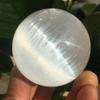 IXITAB Selenite Sphere, Full Moon Goddess Psychic White Gypsum Crystal Ball, 60–65 mm, Gift view 1