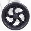 12-Inch Rear Wheel Replacement Set for Manual Wheelchairs, 12x1.75 PVC Solid Tires, 1/2-Inch Bearings, Black, 2-Pack view 2