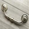 FJYDM 4.25" CC Bail Drawer Pull, Drop Swing Handle, Vintage Look, Shiny Silver view 3