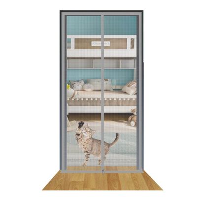 Thickened Cat Screen Door, Gray, 90 x 205 cm