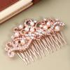 Housoutil Elegant Bridal Hair Comb with Pearls and Rhinestones, Gold-Tone view 2