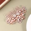 Housoutil Elegant Bridal Hair Comb with Pearls and Rhinestones, Gold-Tone view 4