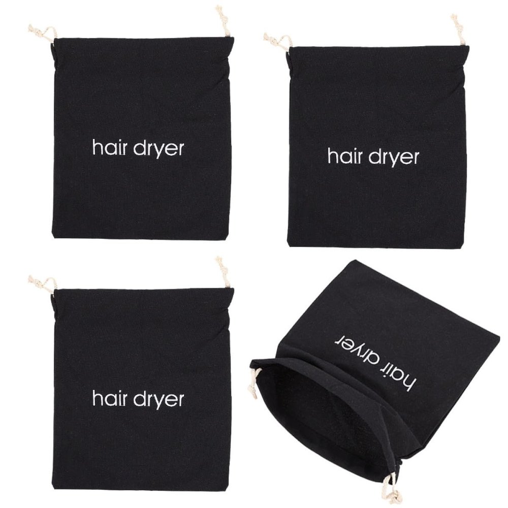 Ipetboom 4-Piece Embroidered Canvas Hair Dryer Bag Set