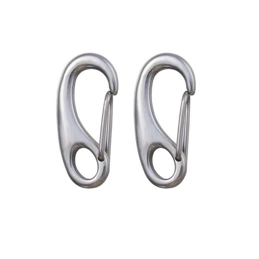 2-Piece Stainless Steel Dog Tag Clips for Dogs and Cats, Silver