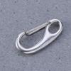 2-Piece Stainless Steel Dog Tag Clips for Dogs and Cats, Silver view 3