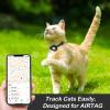 2-Pack AirTag-Compatible Cat Collars with Bells, Reflective Strips, Silicone Holders, and Safety Buckles view 3