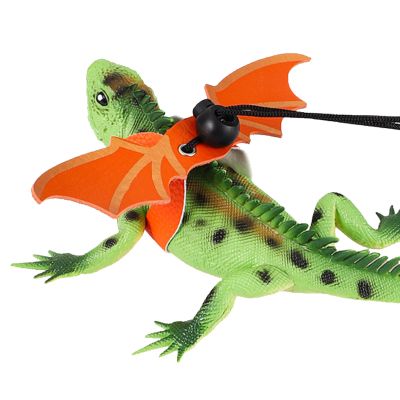 Cute Leopard Gecko Leash | Guinea Pig Harness Leash with 3-Size Leather Wings