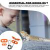 Cute Leopard Gecko Leash | Guinea Pig Harness Leash with 3-Size Leather Wings view 2