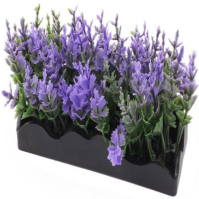 XYWHPGV Artificial Plastic Aquarium Grass Plant Ornament