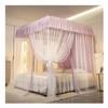 SZITW Purple Bed Canopy Mosquito Net, Soft Durable Canopy for Girls' Rooms, Tent Canopy, 200 x 220 x 200 cm view 1