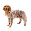 BT Bear Transparent Waterproof Four-Legged Dog Raincoat with Hood and Reflective Strips, 7XL view 1