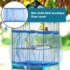 Bird Cage Mesh Net Cover, 3-Piece Nylon Mesh Bird Cage Cover, Shell Rock Net, Easy-Cleaning Bird Cage Accessory, Airy Mesh Parrot Cage Net (Color: Blue, Size: view 3