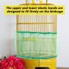 Bird Cage Mesh Net Cover, 3-Piece Nylon Mesh Bird Cage Cover, Shell Rock Net, Easy-Cleaning Bird Cage Accessory, Airy Mesh Parrot Cage Net (Color: Blue, Size: view 4