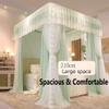 SZITW Bed Canopy Mosquito Net for Single or Double Beds, Purple and White, 180 x 220 x 210 cm view 4