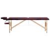 Festnight Folding 2-Zone Massage and Beauty Table, Height-Adjustable, Wine Purple view 2