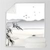 Bamboo Plush Flannel Fleece Blanket, 100 x 130 cm, Landscape Print view 4