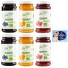 6-Pack Ohi Vita Marmalade Variety Pack: Orange, Strawberry & Blueberry, Creamy Fruit Compote, 250 g Jars + Free 100 g Felce Azzurra Talcum Powder view 1