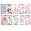 Housoutil Paper Nail Stickers, 10-Piece Set, Fresh Flowers and Butterflies, Self-Adhesive, Random Styles view 1