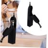 Silicone Makeup Brush Holder with Lid, Black, for Travel view 2