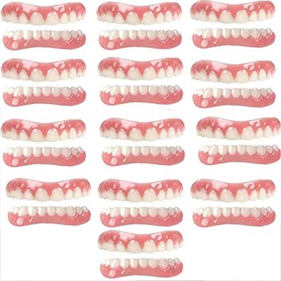 Instant Reusable Fake Teeth, Temporary Upper and Lower Veneers, Cosmetic Dental Appliance, Temporary Dentures, 01, 13 Pieces
