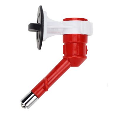 ARKEM Pet Water Bottle, Drip-Free Drinking Head for Dog Cages, Adjustable Snap Design, Hanging Ball Drinker, Automatic Water Dispenser - Red