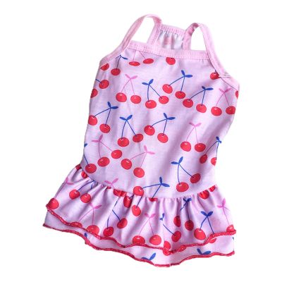 Pet Dress with Cherry Pattern