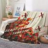 EHOMERY Cozy Blanket for Grandma, Soft Warm Fleece Blanket for Kids, Terrace, Travel and Naps, Orange, 150 x 100 cm view 1
