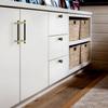 5-Pack Brushed Brass Cabinet Handles, 5 in, Gold view 4